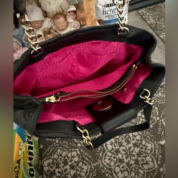 Kate Spade Elena Astor Court Black Quilted Leather Satchel/Shoulder Bag/Tote - Picture 8 of 9